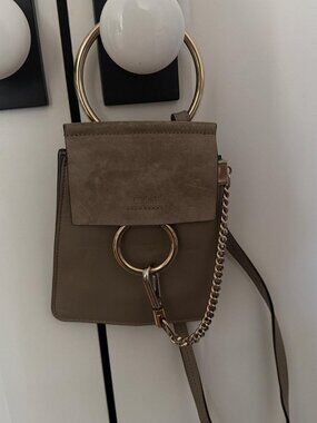 Chloé Faye Mini Bag in Taupe